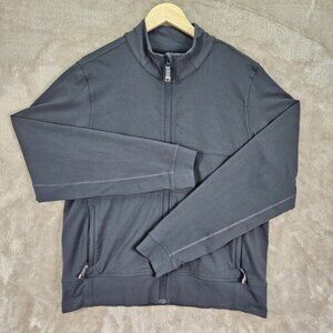 Lululemon Sweatshirt Gray Full Zip Pockets Gym Training Running Women's Size L